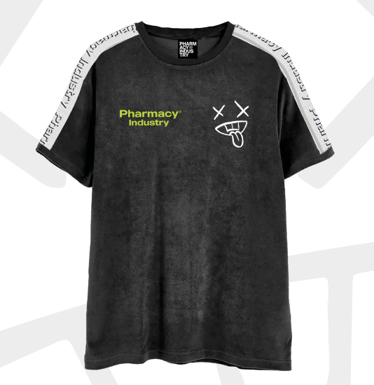 T-shirt Pharmacy Industry In Spugna con Banda